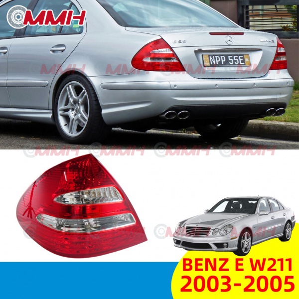 Mercedes Benz E-class W211 ไฟท้าย LED แต่ง 2003-2005 พร้อมทับทิมไฟท้ายฝาท้าย สําหรับ E200/E220/E260/E280/E300