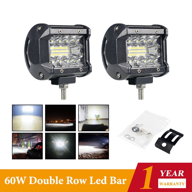 หลอดไฟ Led 12 V 60 W Wrok Light Bar 3030 Led 20 Smd Led 12 V สําหรับรถบรรทุกรถแทรกเตอร์ Suv 4X4 2 ชิ