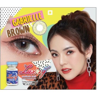 🦄🌈Luxzylens Mini Gabrielle brown ลักซ์ซี่คอนเทคเลนส์ สีน้ำตาล บาง นุ่มใส่สบาย มีปลายทางเก็บเงิน