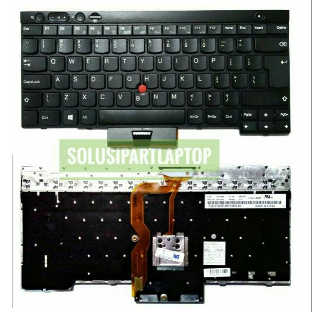 LENOVO THINKPAD T430 T430U T530 L430 X230 X230T W530 คีย์บอร์ดสีดํา