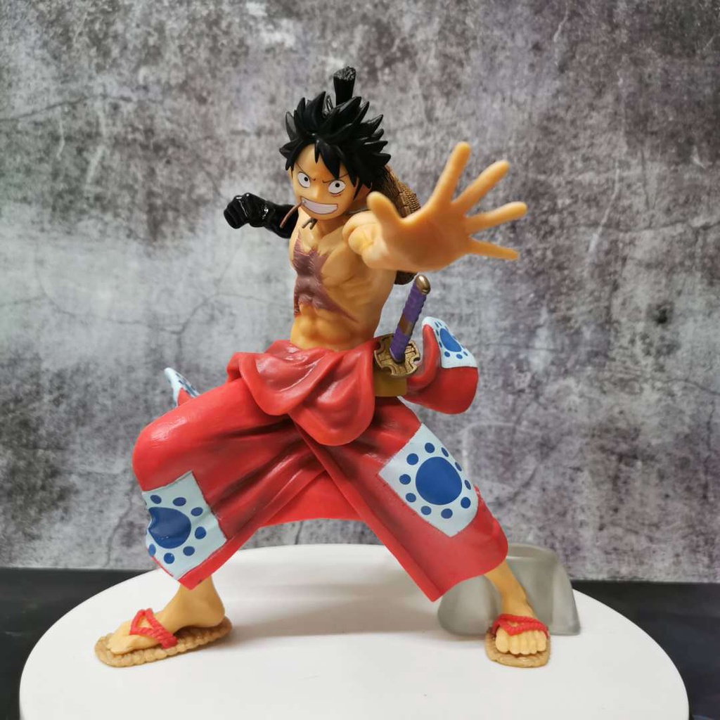 Figurine One Piece – Luffy 18 Cm – PVC, Base Incluse – Décoration Et Cadeau Fan