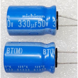 Nichicon BT 330uf 50v 125° capacitor ตัวเก็บประจุ คาปาซิเตอร์