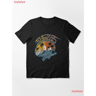 loylaiya Vintage Rock Funny Hotel California Design Essential T-Shirt อีเกิลส์ ​วงร็อค เสื้อยืดพิมพ์ลาย เสื้อยืดผู้ชาย เ