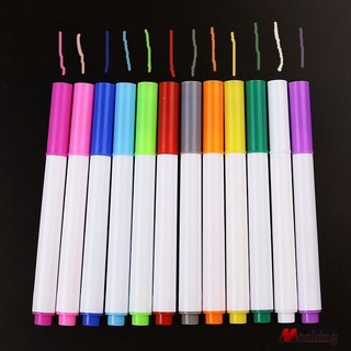 12สีจิตรกรรมวาดน้ำที่ละลายน้ำได้ Dustless กระดานดำ Erasable ของเหลวชอล์กเครื่องหมาย