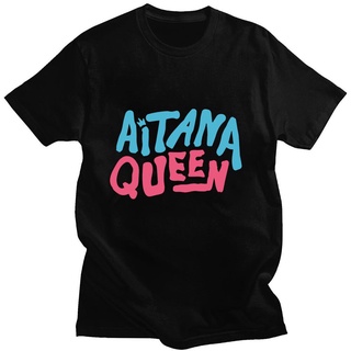 คอลูกเรือเสื้อยืดแขนสั้นลําลอง ผ้าฝ้าย 100% พิมพ์ลายนักร้อง Aitana Ocana ทรงหลวม แบบเรียบง่าย สไตล์สตรีท สําหรับผู้ชายS-