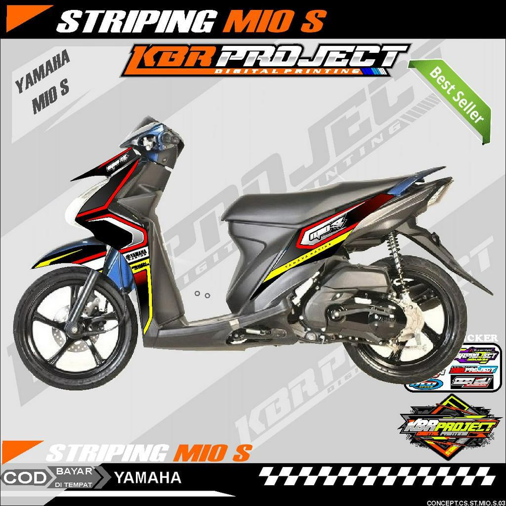 MIO S COOL MOTORCYCLE STRIPING STICKERS, VARIATION OF YAMAHA MOTORCYCLE STICKERS, RACING DESIGN (03)
