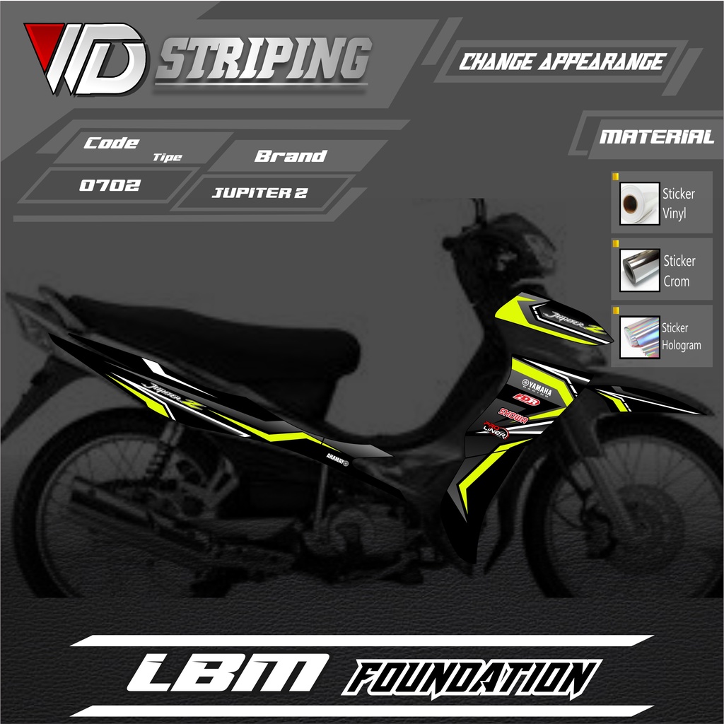 0702 Yamaha Jupiter Z Striping สติ๊กเกอร์ Variations