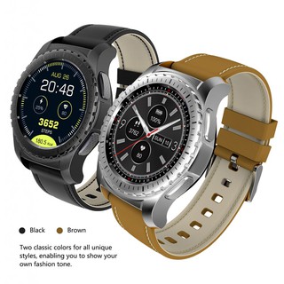 สมาร์ทวอชสายหนังแท้ รุ่นKW28 ใส่ซิมได้ Fitness trackes Sport Digital Smart Watch วัดก้าวเดิน วัดแคลอรี่ เปลี่ยนหน้าจอใด้