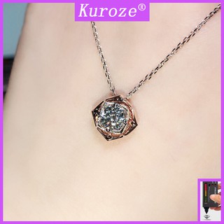 [Gra] จี้สร้อยคอ Moissanite Pt950 สีโรสโกลด์