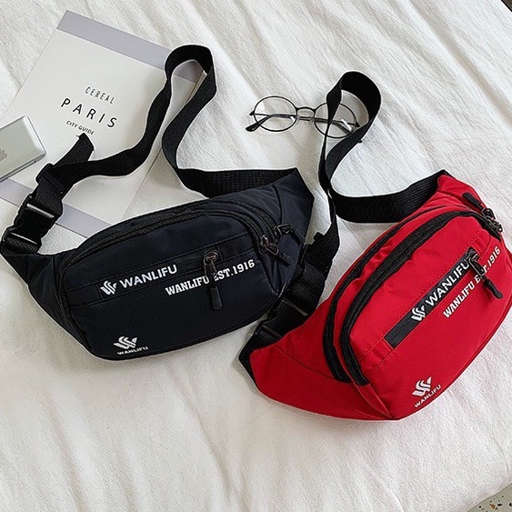 SIAMBAGSHOP(S1698) กระเป๋าคาดอกและเอวลายWANLIFUช่องเยอะมาก