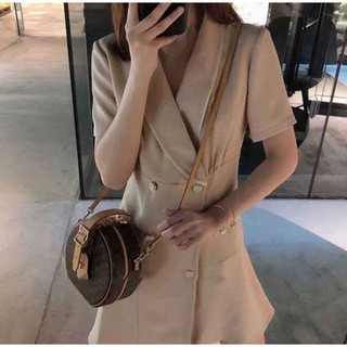 พร้อมส่ง🍰creammy suit dress🍰