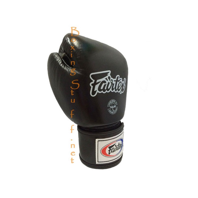 XQ นวมชกมวย Fairtex BGV1 สีดำ / Fairtex Black Breathable Boxing Gloves