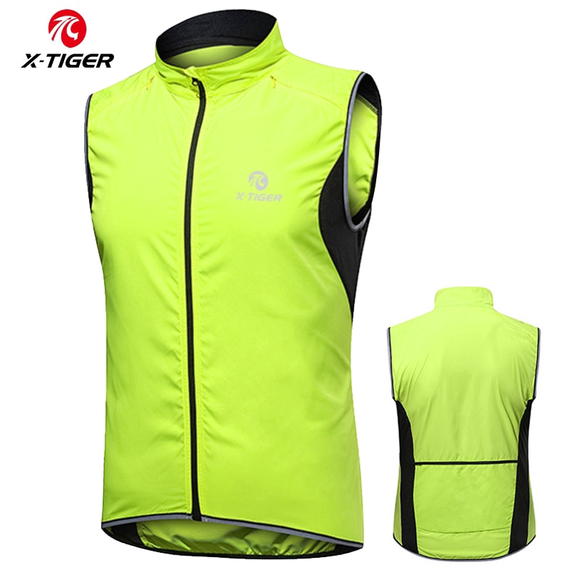 X-TIGER Windproof cycling vest rainproof sleeveless reflective safety ...