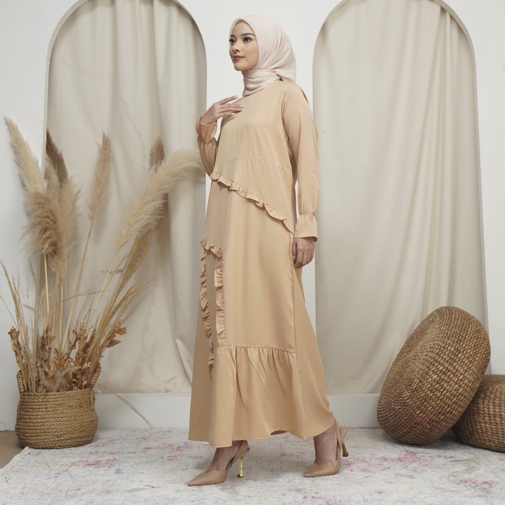 Wulfi Gamis Jenna สีเบจ