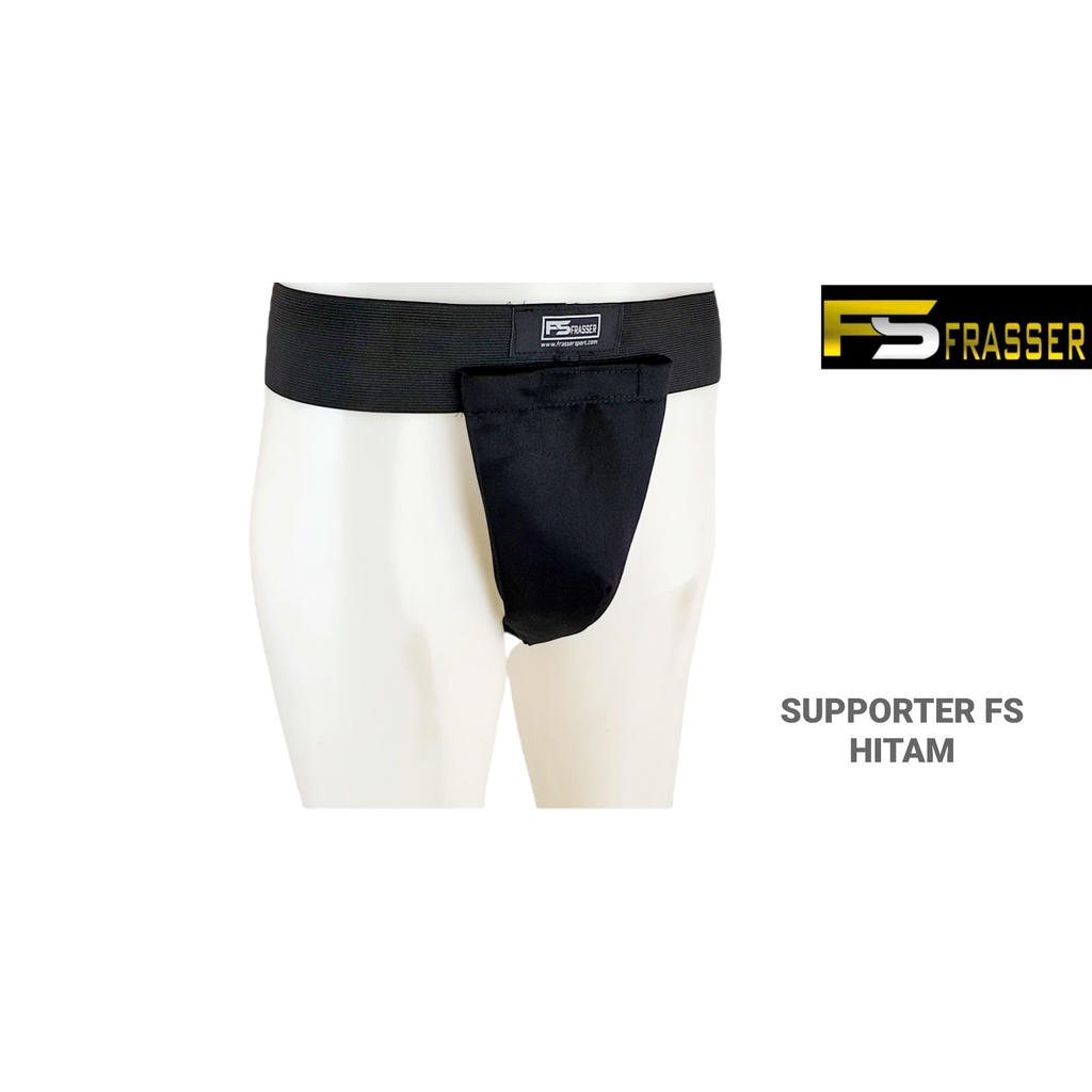 Frasser Zf Supporter Brief กางเกงไส้เลื่อนสีดํา