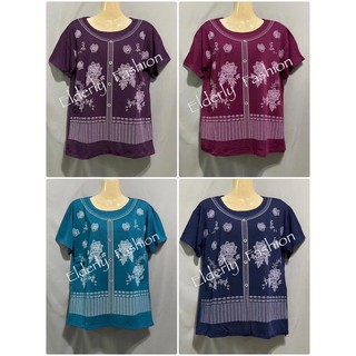 เสื้อยืดลายดอก แขนสั้น ใส่สบาย