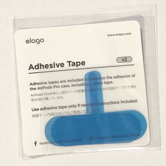 elago Sticker for AirPods Pro1,2 & Gen3,4 สติกเกอร์สำหรับยึดฝาเคสและตัวเครื่อง ช่วยไม่ให้หลุดง่าย (1ชุดมี 2 ชิ้น)