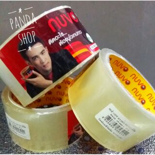 เทปกาวใส NUVO กาวอะคริลิค ปิดผนึกแน่นสนิท ปิดกล่อง packing tape 45 หลา หน้ากว้าง 48 mm.