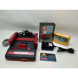 Famicom แท้ สีดำ Limited Custom ชุดพร้อมเล่น ระบบAVไฟไทยต่อทีวีเล่นได้เลย แถมมารีโอ้แท้ภาค1พร้อมกล่องพลาสติกแข็งแรง