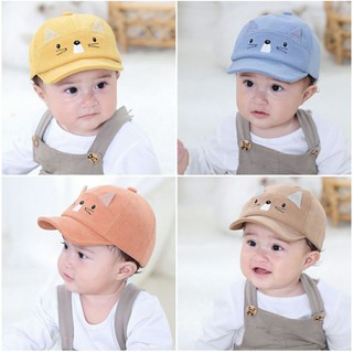 [พร้อมส่ง] หมวกเด็ก 2เดือน - 18เดือน รอบหัว 46-48 cm. หมวกแก็ป ลายการ์ตูนหนูน้อยน่ารัก 🐭 หมวกแฟชั่นเด็ก