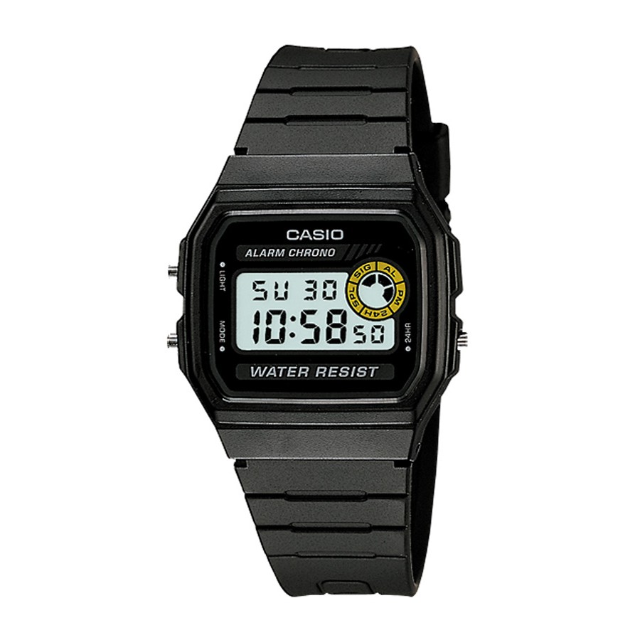 Casio Standard Digital นาฬิกาข้อมือผู้ชาย สายเรซิ่น รุ่น  F-94,F-94WA,F-94WA-8 ( CMG )  - สีดำ