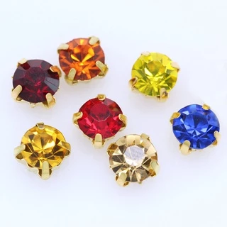 ก้ามปู 3-5 มม. สีทอง 100 ชิ้น/แพ็ค สำหรับเย็บ Rhinestone DIY