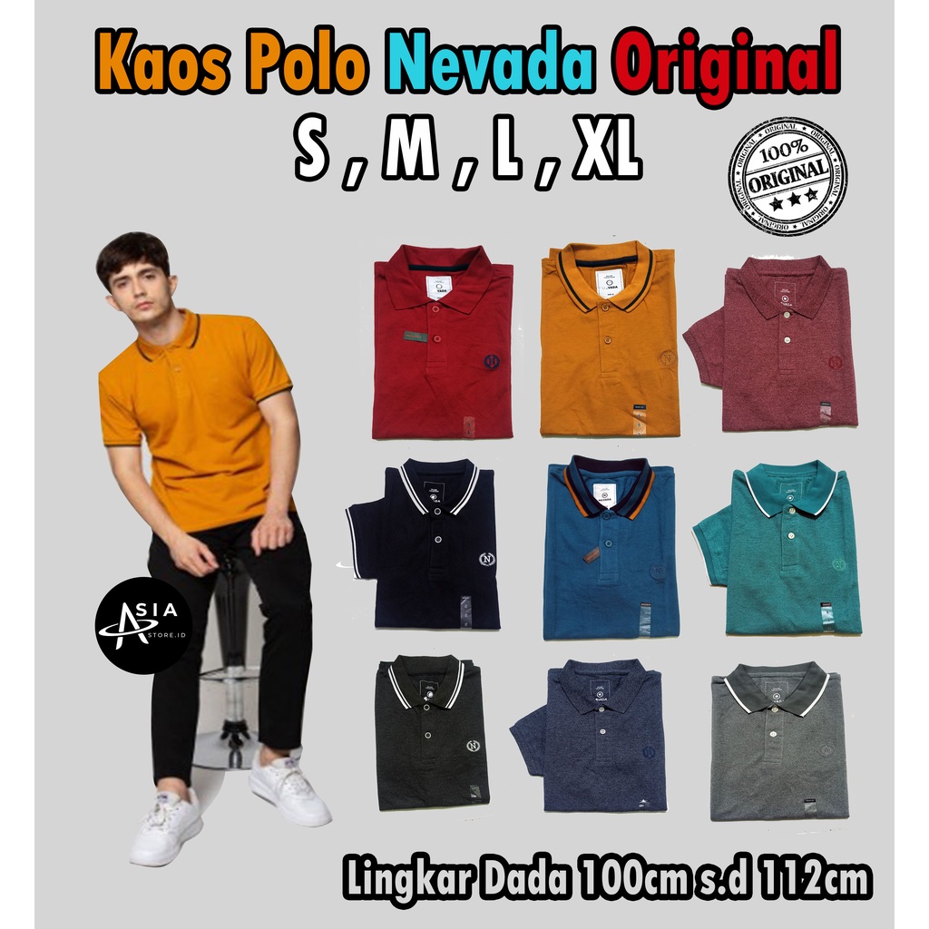 เสื้อยืด NEVADA POLO WANGKY NEVADA เสื้อยืด NEVADA COLLAR เสื้อยืดสําหรับ TEENAGERS ADULTS ORIGINAL 
