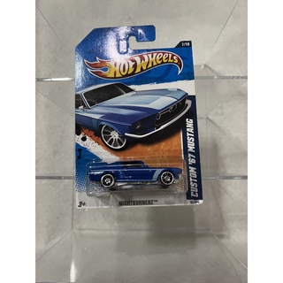 Hot wheels CUSTOM 67 MUSTANG 2011 NIGHTBURNERZ 95 OF 240 (Blue) แพคUS