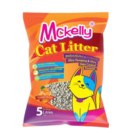 ทรายแมว Mckelly กลิ่นส้ม