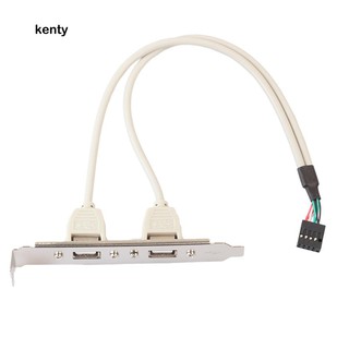 kt 30 ซม. 9 pin female to dual port usb 2 . 0 a female อะแดปเตอร์สกรูล็อคสายเคเบิ้ล