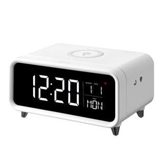 Table lamp LED DIGITAL TABLE CLOCK RIN 215070402 WHITE The lamp Light bulb โคมไฟตั้งโต๊ะ นาฬิกาดิจิตอล LED RIN 215070402