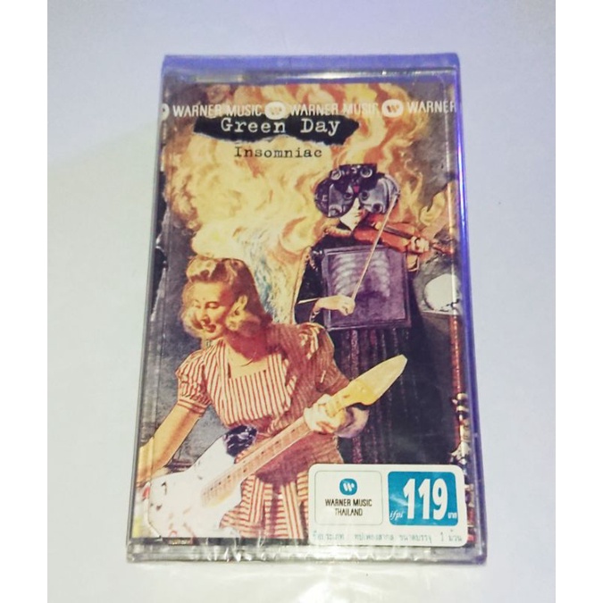 เทปเพลง​ Cassette Tape เทปคาสเซ็ท Green Day -​ Insomniac ซีล (1995)