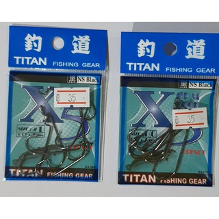 ตัวเบ็ดเกี่ยวเหยื่อยาง titan รหัส 83209 สีดำแข็ง X5 ก้นห่วง