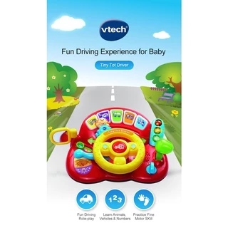 VTech Offiical Store Tiny Tot Boys 1-3 ปี Baby Driver Has Lights Music Kids Role Play ของเล่นพวงมาลัยขับรถ ของเล่นเด็ก