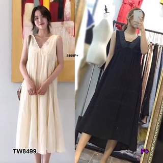 👗Pfashion [ส่งไว!!🚛] P8499  	แม็กซี่เดรสแขนกุด  sleeveless maxi dress