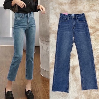 NEW jeansกางเกงยีนขายาวผ้ายืดนิดหน่อยเนื้อผ้านิ่ม#9902