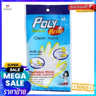 ถุงมือพลาสติกอเนกประสงค์แบบกล่อง ACCO 100 ชิ้น FREE SIZE สีใสMULTI-PURPOSE DISPOSABLE PLASTIC GLOVES ACCO FREE SIZE CLEA