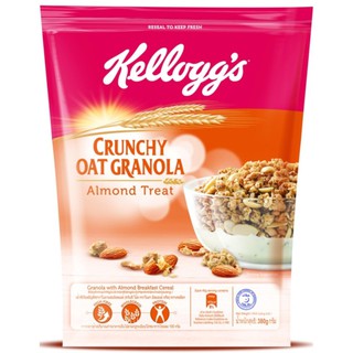 Kelloggs Crunchy Oat Granola Almond Treat เคลล็อกส์ ซีเรียล ธัญพืช กราโนล่า ผสมอัลมอนด์ 380g.