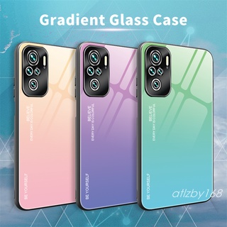 ปลอก สำหรับ Redmi Note 10S 10 9T 9S 9 Pro 5G Note10s Note10Pro Note10 Note9T Note9s Note9 Gradient Tempered Glass Back Cover เคสโทรศัพท์กันกระแทก