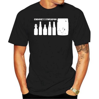 เสื้อยืด คอกลม ผ้าฝ้าย 100% พิมพ์ลาย CHOOSE YOUR WEAPON I Beer Cerveza Fun Drinker Bar Fly Alcohol Brewery แฟชั่น 2021