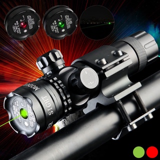 Tactical Hunting Laser Pointer Sight Green/Red Dot Mount Compact Sport Rail with Pressure Switch Mount