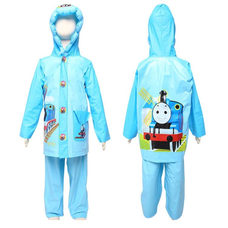 เสื้อกันฝนเด็ก พร้อมกางเกง ชุดกันฝนเด็กไปโรงเรียน thumbnail 7