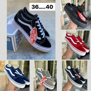 รองเท้าผ้าใบ Vans old skool classic Size.37-45 (รุ่นยอดนิยม) รองเท้าแฟชั่น รองเท้าใส่เที่ยว รองเท้าผู้ชาย-หญิง