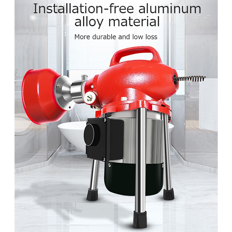 เครื่องทะลวงท่อ เครื่องงูเหล็ก โนมัติ งูเหล็ก งูเหล็กทะลวงท่อ 1200W แบบมืออาชีพ กำลังสูง ใช้ใน ห้องน้ำ ทะลวงท่อตัน - รูปที่ 2