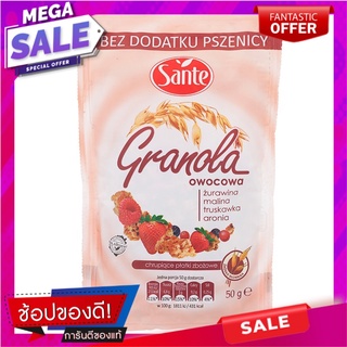 ซานเต้อาหารเช้าธัญพืชผสมผลไม้ 50กรัม Sante Breakfast Cereal with Fruit 50g