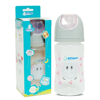 Thaiken ขวดนม 8oz/250ml ช้างน้อย Elephant Wide Neck Attoon GiGGLES Feeding Bottle 101607 101607