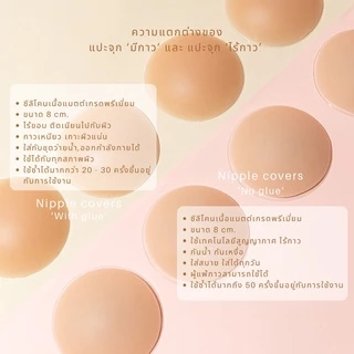 SIRISBRA - ซิลิโคนปิดจุก ปิดมิด ปิดทึบ ปิดจุกมีกาว แผ่นปิดจุก เกรดการแพทย์