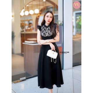 Dress ตัวยาว แต่งระบายลูกไม้