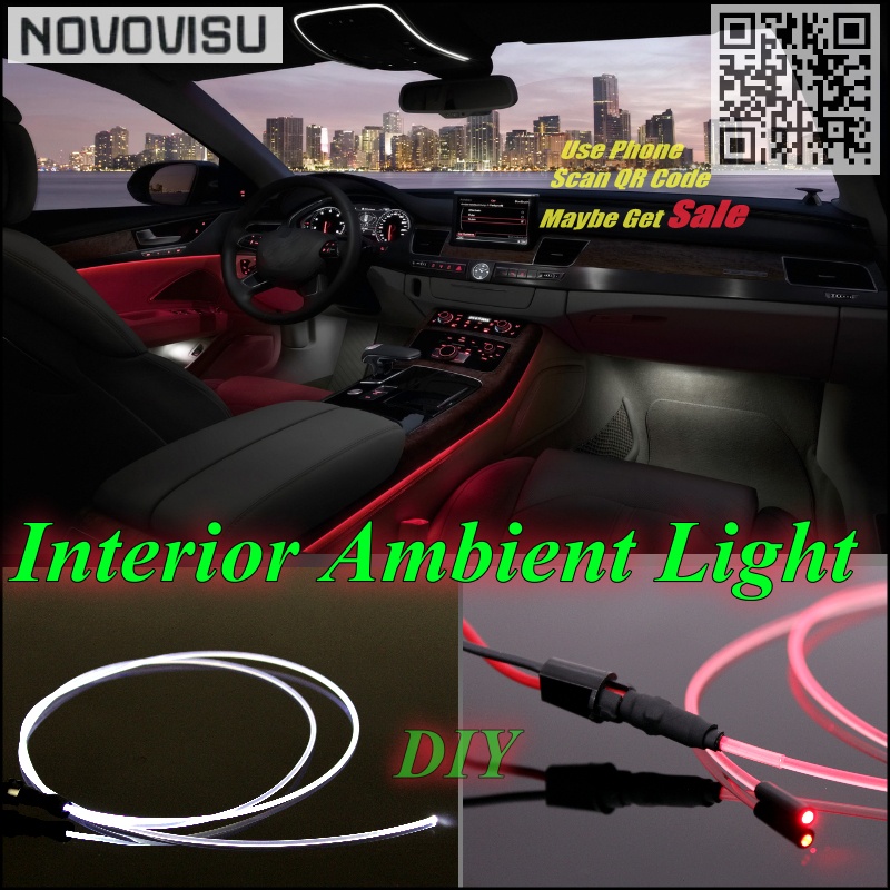 NOVOVISU For Nissan Leaf Car Interior Ambient Light Panel illumination For Car Inside Tuning Cool Strip Refit Light Opti