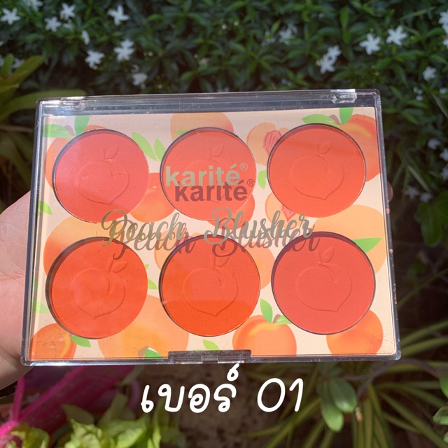 ปัดแก้ม karite peach blusher